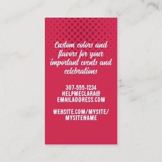 Maßgeschneiderte Retroständer-Mischpult-Backenkart Visitenkarte (Rückseite)