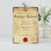 Maßgeschneiderte Roleplay Gamer Fantasy Wedding Einladung (Stehend Vorderseite)