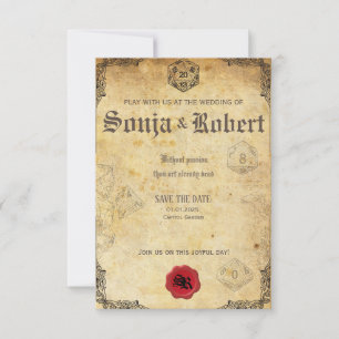 Maßgeschneiderte Roleplay Gamer Fantasy Wedding Einladung