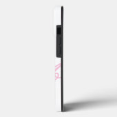 Maßgeschneiderte rosa Monogramm Wasserzeichen eleg Case-Mate iPhone Hülle (Rückseite / Links)