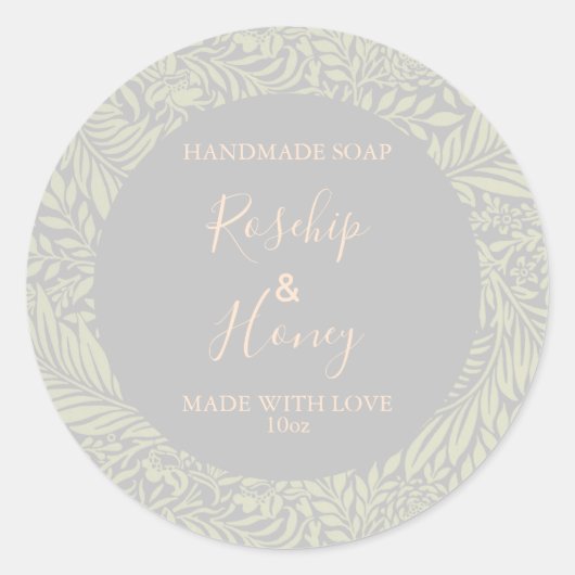 Maßgeschneiderte Rose für das Blumenmuster Runder Aufkleber (Vorderseite)