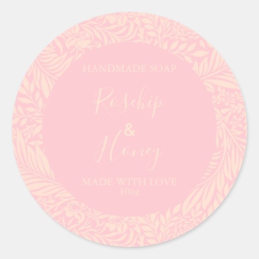 Maßgeschneiderte Rose für das Blumenmuster Runder Aufkleber (Vorderseite)