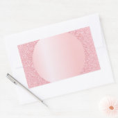 Maßgeschneiderte Rose Gold Glitzer Blank Trendvorl Rechteckiger Aufkleber (Umschlag)