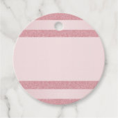 Maßgeschneiderte Rose Gold Glitzer Look Blank Temp Geschenkanhänger (Vorderseite)