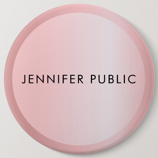 Maßgeschneiderte Rose Gold Monogram Elegant Vorlag Button (Vorderseite)