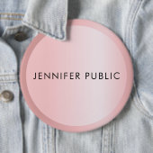 Maßgeschneiderte Rose Gold Monogram Elegant Vorlag Button (Beispiel)