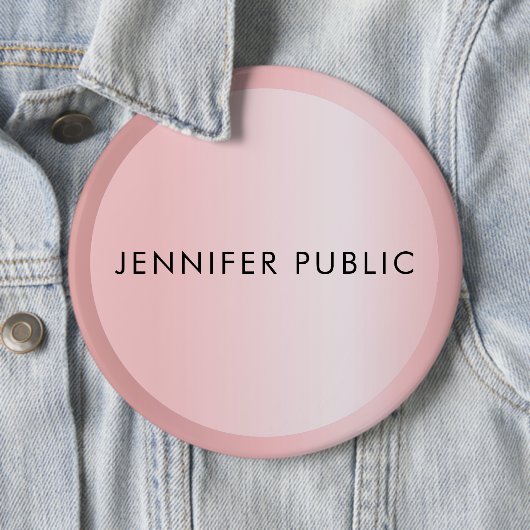 Maßgeschneiderte Rose Gold Monogram Elegant Vorlag Button (Beispiel)