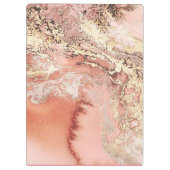 Maßgeschneiderte Rose Gold Rosa Marmormor Miniatur Klemmbrett (Rückseite)
