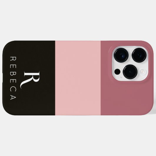 Maßgeschneiderte Rose mit drei Farbblöcken Case-Mate iPhone Hülle (Rückseite (Horizontal))