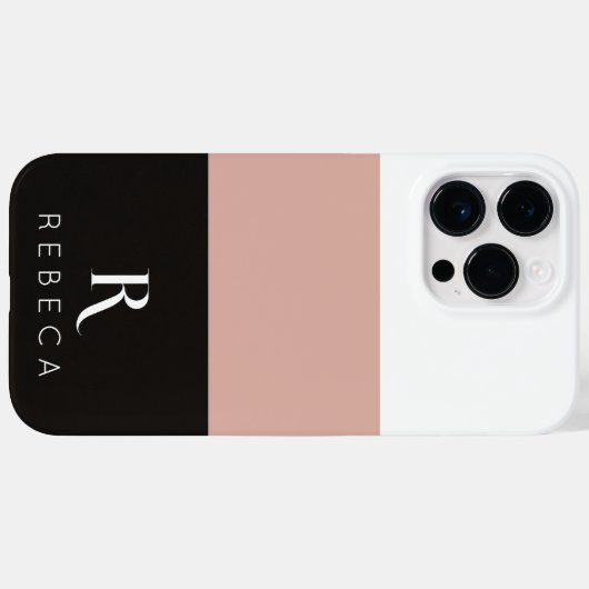 Maßgeschneiderte Rose mit drei Farbblöcken - Schwa Case-Mate iPhone Hülle (Rückseite (Horizontal))