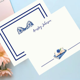 Maßgeschneiderte Rose, verzierte Buchillustrierung Mitteilungskarte