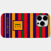 Maßgeschneiderte Rot-Gelb-grüne Streifen Case-Mate iPhone Hülle (Rückseite (Horizontal))