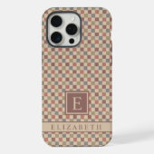 Maßgeschneiderte Rot-Grün-Beige iPhone Hülle (Rückseite)