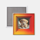 Maßgeschneiderte rote orangefarbene Rahmenfarben Magnet (Vorderseite/Rückseite)