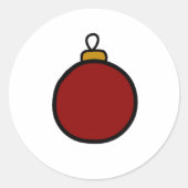 Maßgeschneiderte Rote Ornamente Runder Aufkleber (Vorderseite)