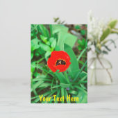Maßgeschneiderte rote Tulpe Karte (Stehend Vorderseite)