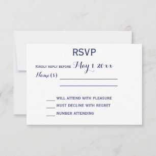 Maßgeschneiderte RSVP-Karten für Hochzeiten in Wei RSVP Karte