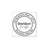 Maßgeschneiderte Rücksendeadresse aus Holz Briefma Gummistempel (Prägung)