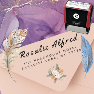 Maßgeschneiderte Rücksendeadresse Modernes Minimal Permastempel