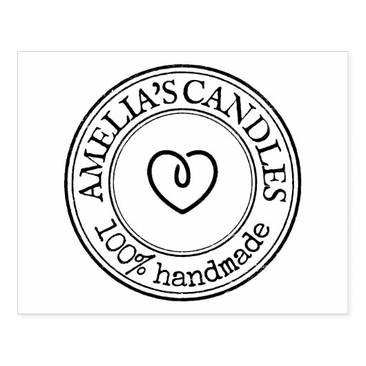 Maßgeschneiderte, runde, handgefertigte Logo-Bände Gummistempel (Prägung)