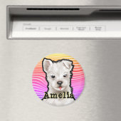 Maßgeschneiderte runde Magnet-Regenbogen-Welpen. Magnet (In Situ (Geschirrspüler))