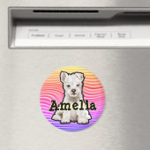 Maßgeschneiderte runde Magnet-Regenbogen-Welpen. Magnet (In Situ (Geschirrspüler))