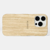 Maßgeschneiderte Rustikale Beige Imitat Holz Perso Case-Mate iPhone Hülle (Rückseite (Horizontal))