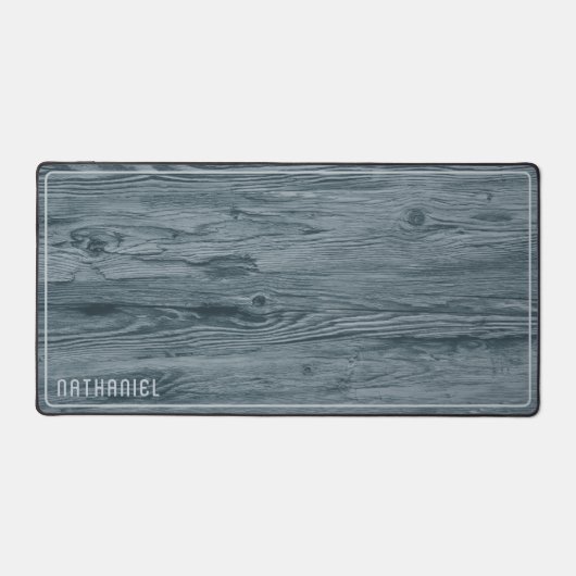 Maßgeschneiderte rustikale blaugraufarbene Imitat Schreibtischunterlage (Vorderseite)