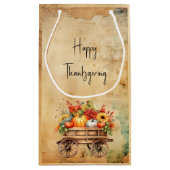 Maßgeschneiderte rustikale Erntedank-Geschenktasch Kleine Geschenktüte (Rückseite)