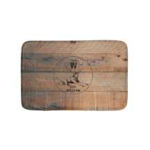 Maßgeschneiderte rustikale Holztextur & Hirschmono