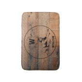 Maßgeschneiderte rustikale Holztextur & Hirschmono Badematte (Vorderseite Vertikal)