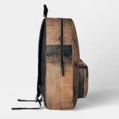 Maßgeschneiderte rustikale Holztextur & Hirschmono Bedruckter Rucksack (Links)
