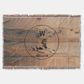 Maßgeschneiderte rustikale Holztextur & Hirschmono Decke (Vorderseite)