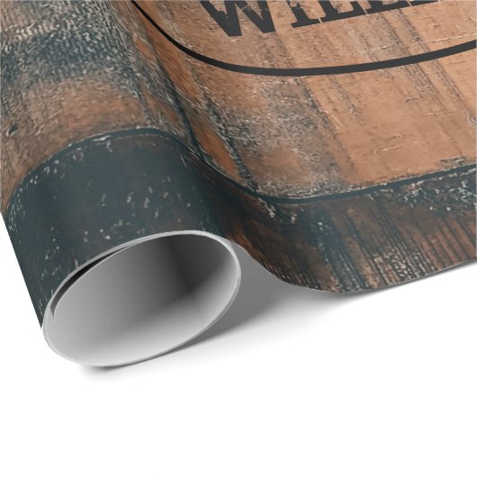 Maßgeschneiderte rustikale Holztextur & Hirschmono Geschenkpapier (Rolleneckpunkt)