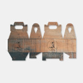 Maßgeschneiderte rustikale Holztextur & Hirschmono Geschenkschachtel (Ungefaltet)