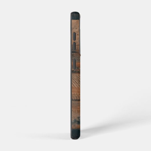 Maßgeschneiderte rustikale Holztextur & Hirschmono Samsung Galaxy Hülle (Rechte Seite)