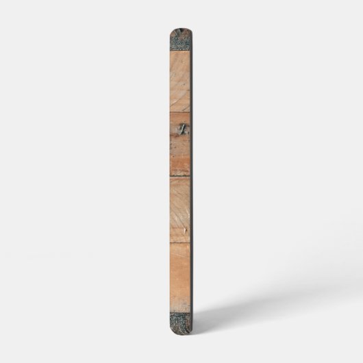 Maßgeschneiderte rustikale Holztextur & Hirschmono Samsung Galaxy Hülle (Linke Seite)