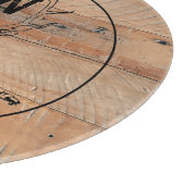 Maßgeschneiderte rustikale Holztextur & Hirschmono Schneidebrett (Ecke)