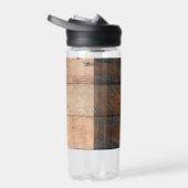 Maßgeschneiderte rustikale Holztextur & Hirschmono Trinkflasche (Rechts)