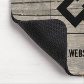 Maßgeschneiderte Rustikale Holztextur mit Logo Mousepad (Ecke)
