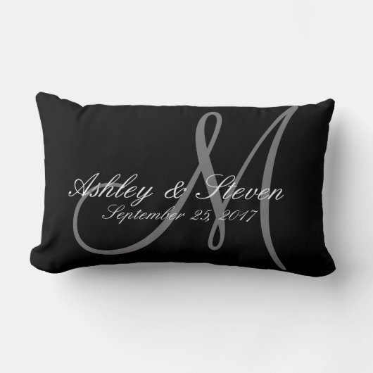 Maßgeschneiderte Rustikale Linse Monogram Lumbar K Lendenkissen (Vorderseite)