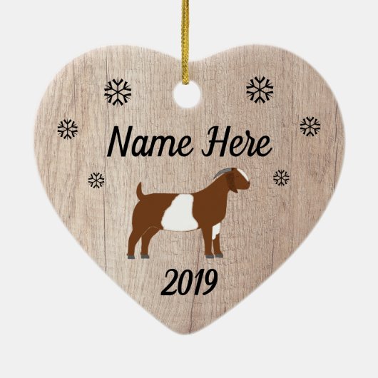 Maßgeschneiderte Rustikale Paint Boer Ziege Keramik Ornament (Hinten)