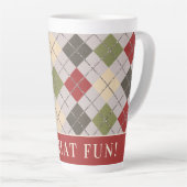 Maßgeschneiderte rustikale Raute Weihnachtsfeierta Milchtasse (Rechte Ecke)