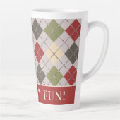 Maßgeschneiderte rustikale Raute Weihnachtsfeierta Milchtasse (Rechts)