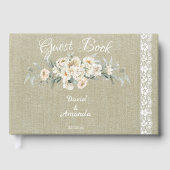 Maßgeschneiderte rustikale schöne braune Textur Sp Gästebuch (Vorderseite)