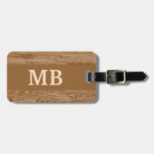 Maßgeschneiderte rustikale Tan Brown farbige Imita Gepäckanhänger (Vorderseite horizontal)