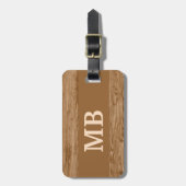 Maßgeschneiderte rustikale Tan Brown farbige Imita Gepäckanhänger (Vorderseite vertikal)