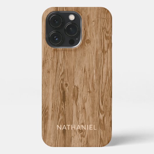 Maßgeschneiderte rustikale Tan Brown farbige Imita iPhone Hülle (Rückseite)