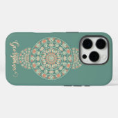 Maßgeschneiderte Sage & Sand Retro Ornamental Mand Case-Mate iPhone Hülle (Rückseite (Horizontal))