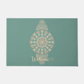 Maßgeschneiderte Sage & Sand Retro Ornamental Mand Fußmatte (Vorderseite)